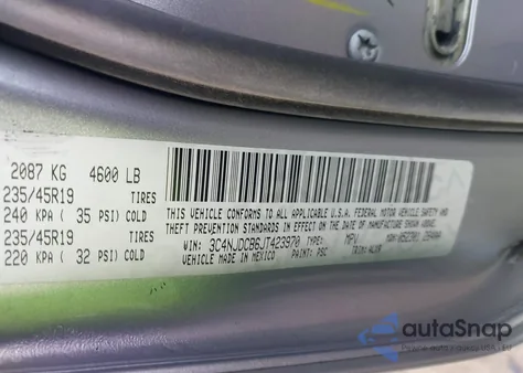 2018 Jeep Compass Limited 4X4 from USA, damaged, VIN 3C4NJDCB6JT423970